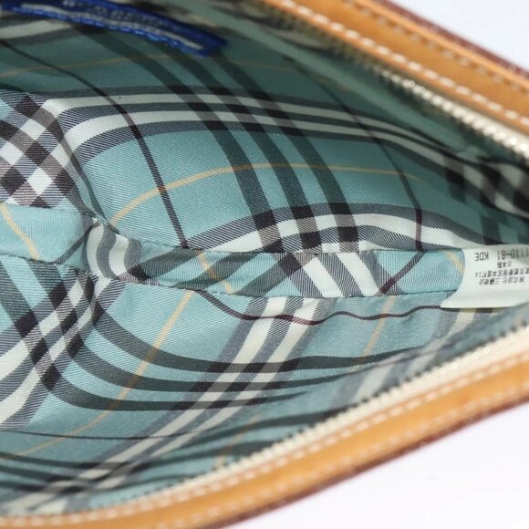 BURBERRY Blue Label Shoulder Bag Canvas Light Blue Silver Auth - Picture 14 of 16